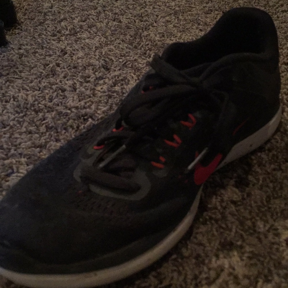 Red tennis shoes